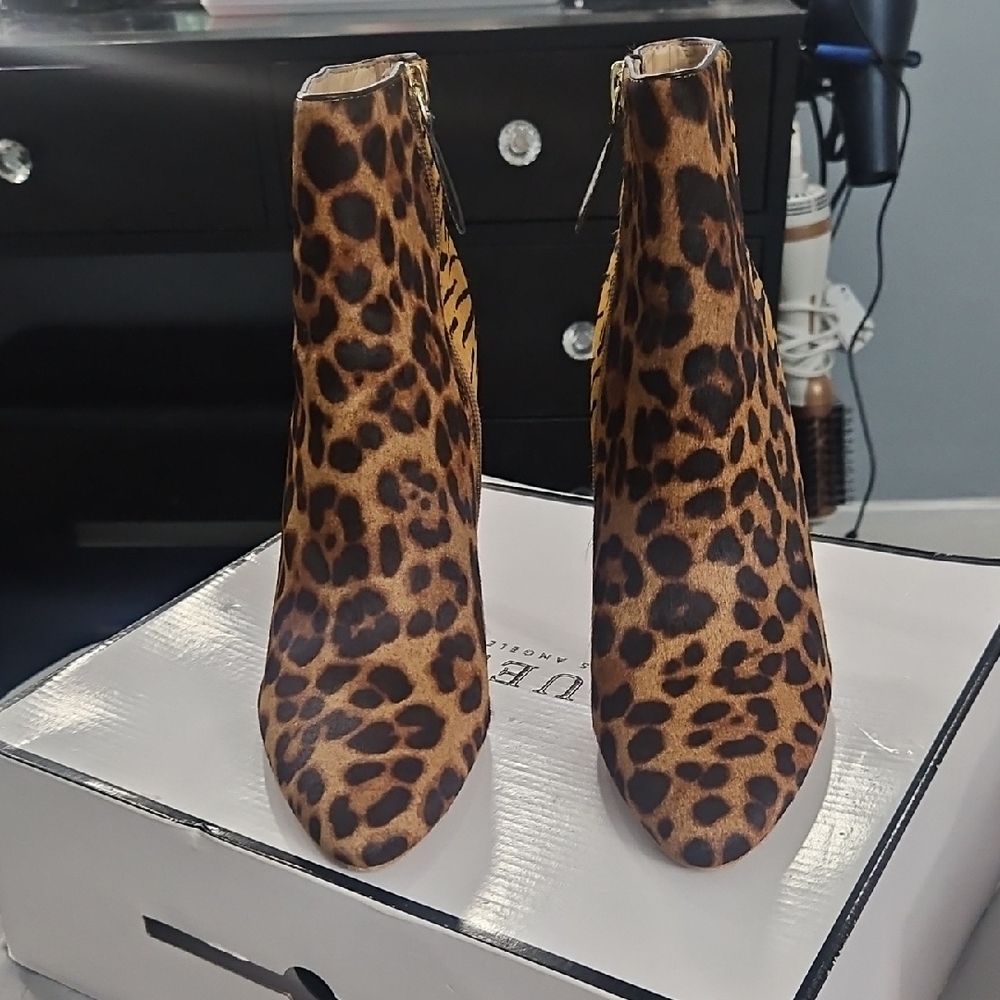 Guess Leopard Print Ankle Booties